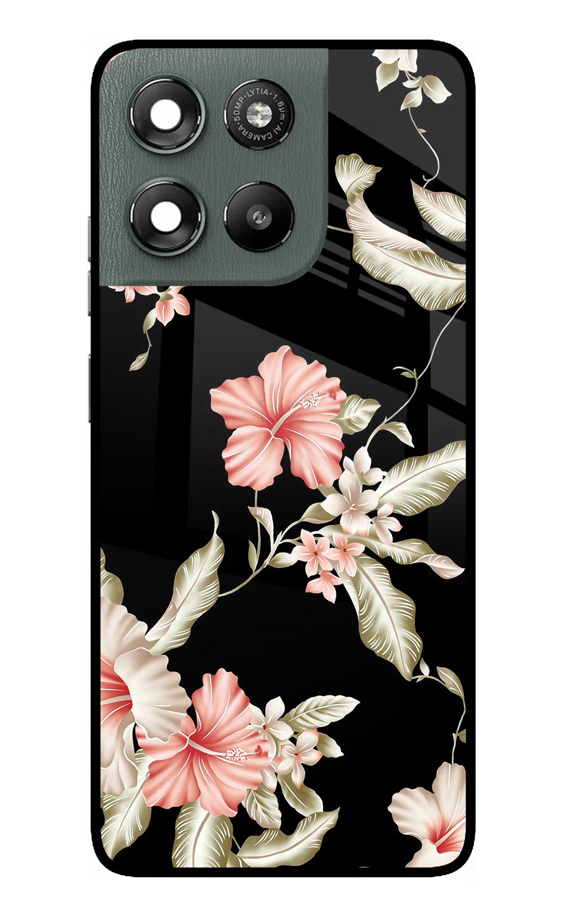 Flowers Moto G67 Power 5G Glass Case Back Cover by Casekaro