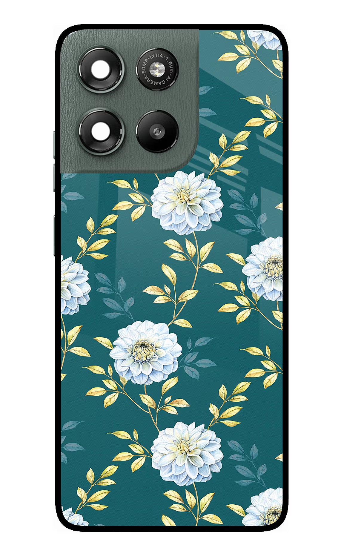 Flowers Moto G67 Power 5G Glass Case
