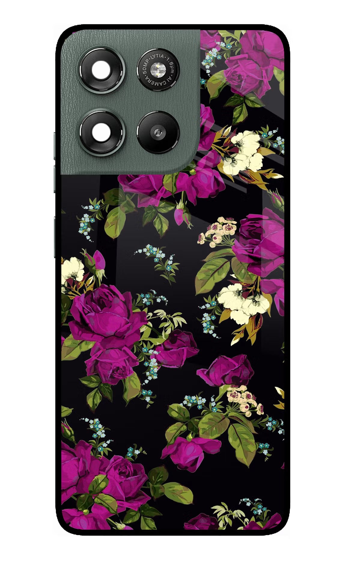 Flowers Moto G67 Power 5G Glass Case