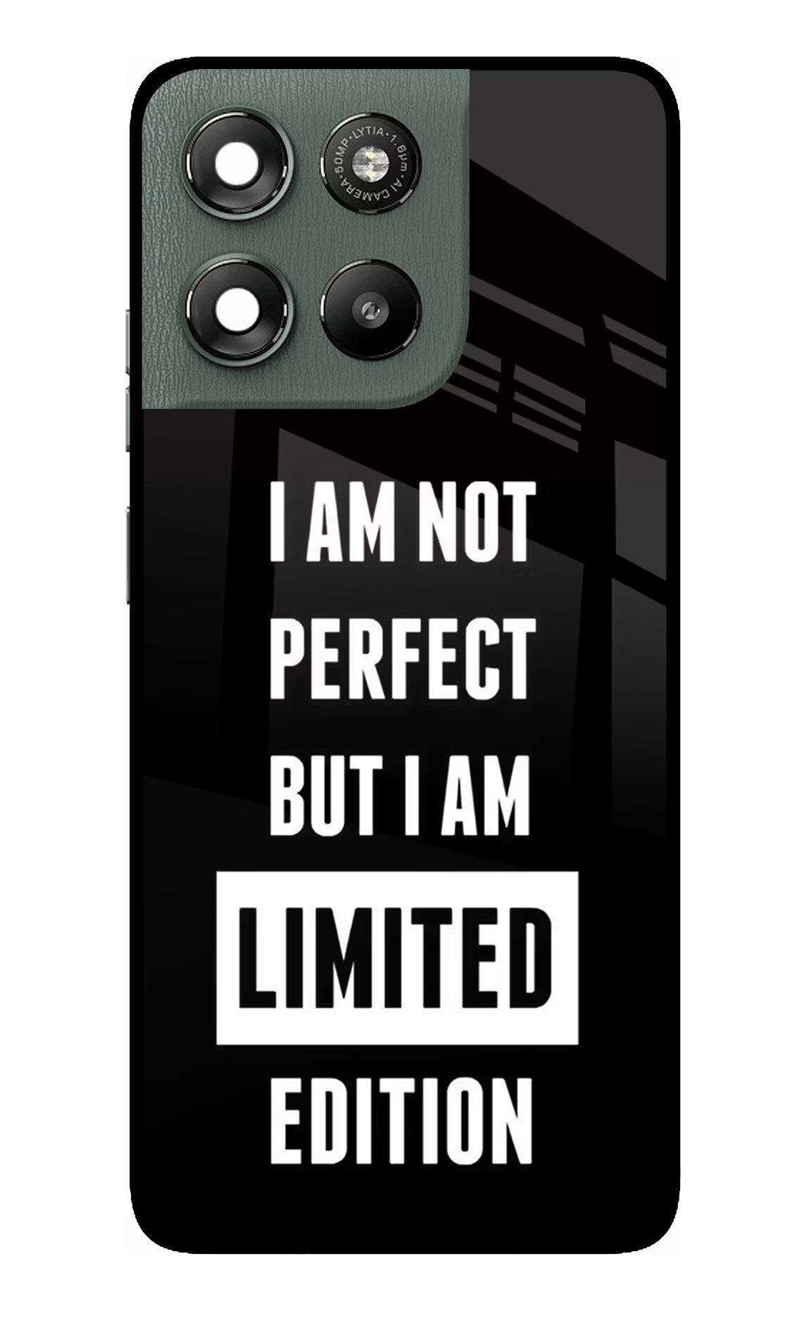 I Am Not Perfect But I Am Limited Edition Moto G67 Power 5G Glass Case Back Cover by Casekaro