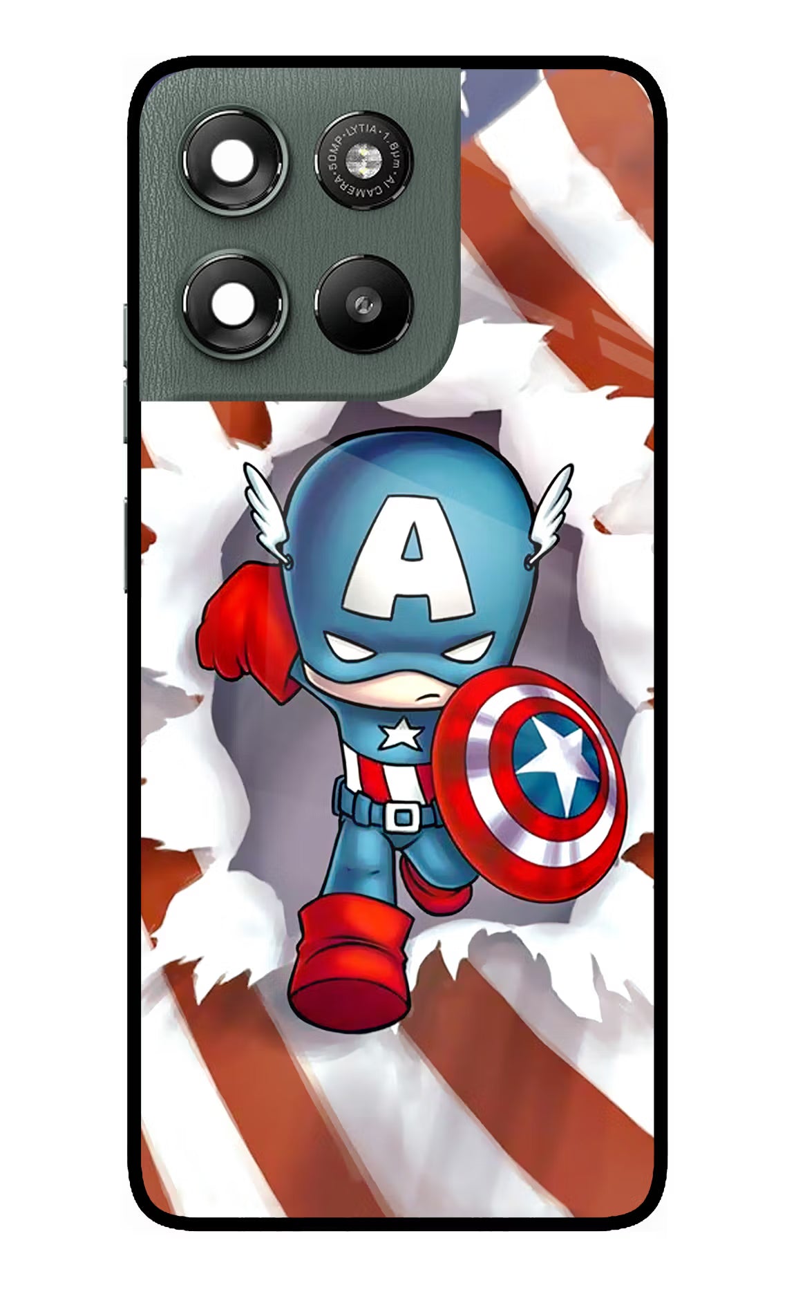 Captain America Moto G67 Power 5G Glass Case Back Cover by Casekaro