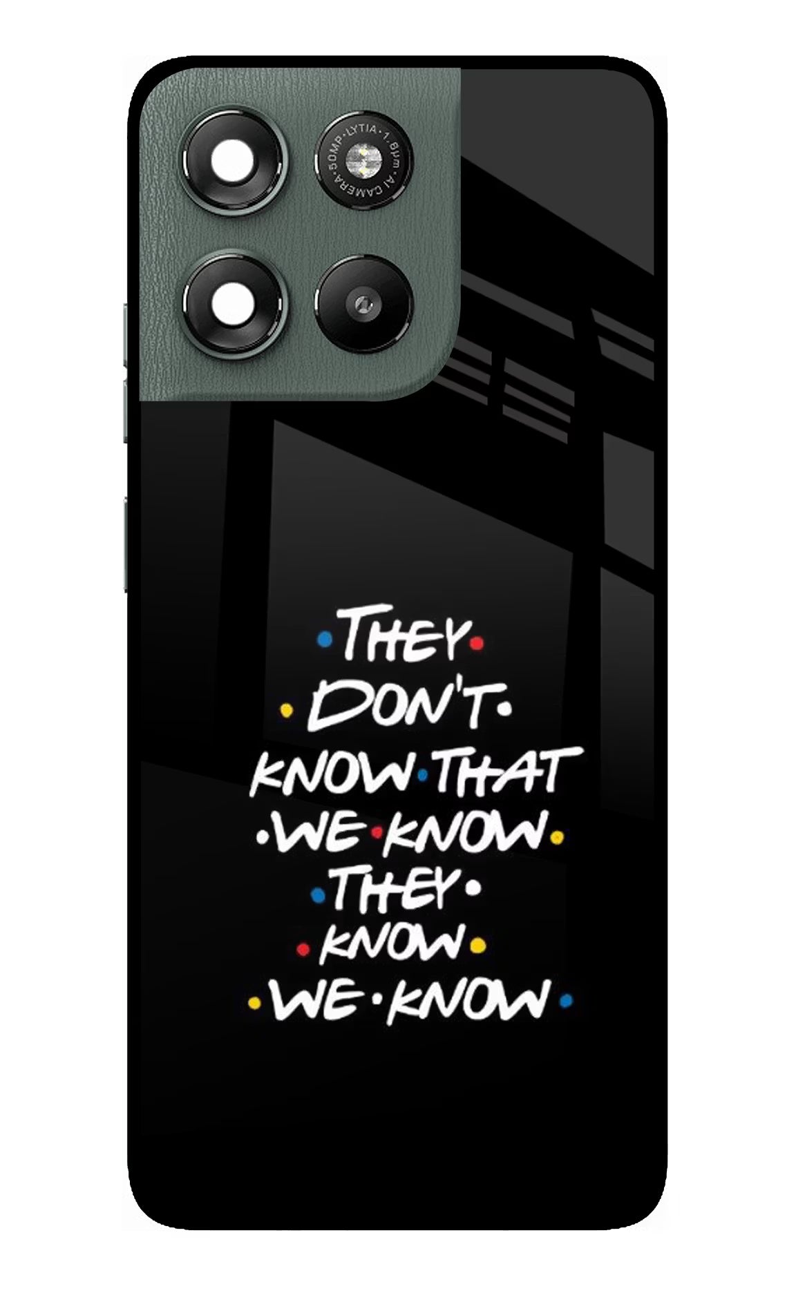 FRIENDS Dialogue Moto G67 Power 5G Glass Case Back Cover by Casekaro