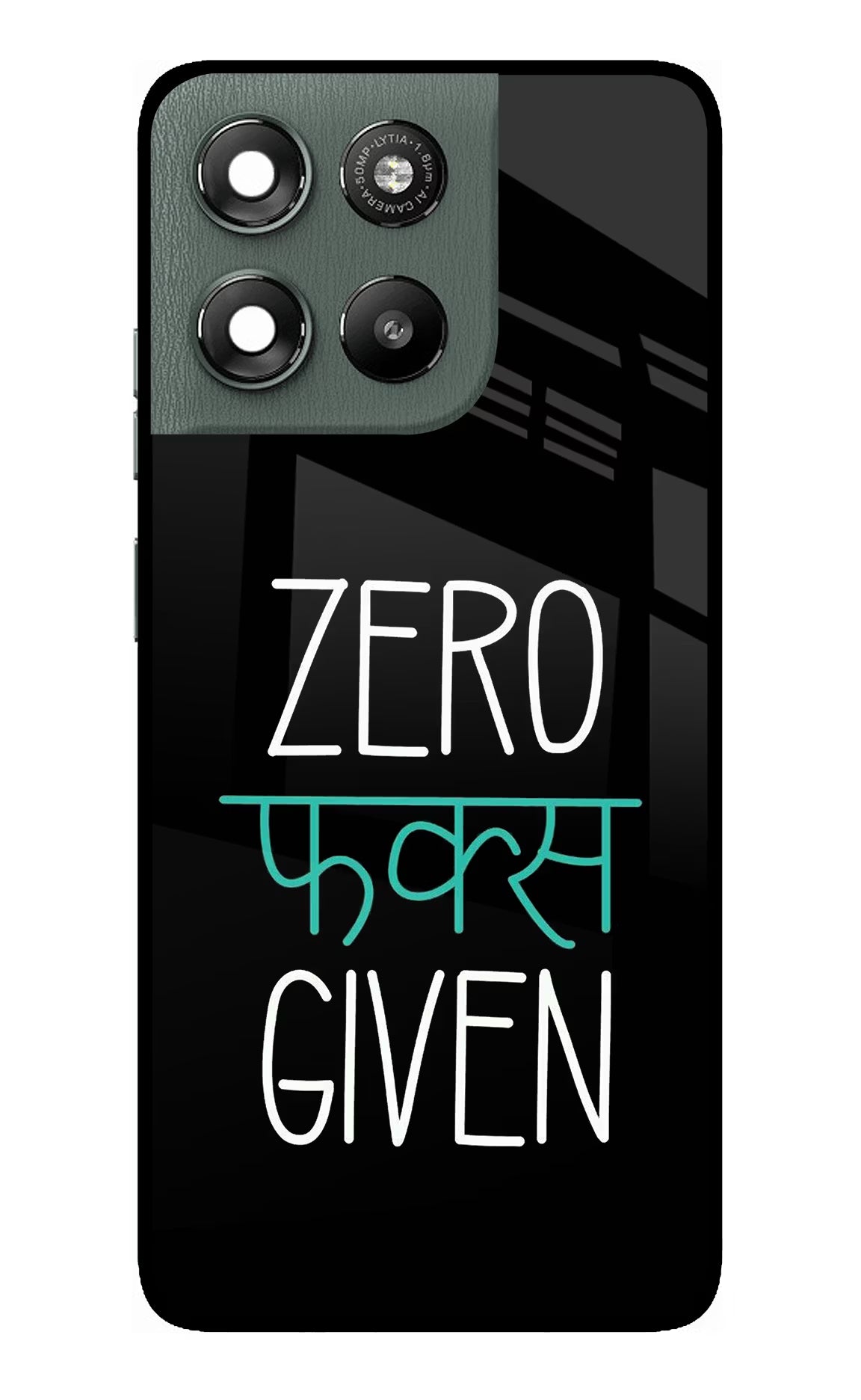 Zero Fucks Given Moto G67 Power 5G Glass Case Back Cover by Casekaro