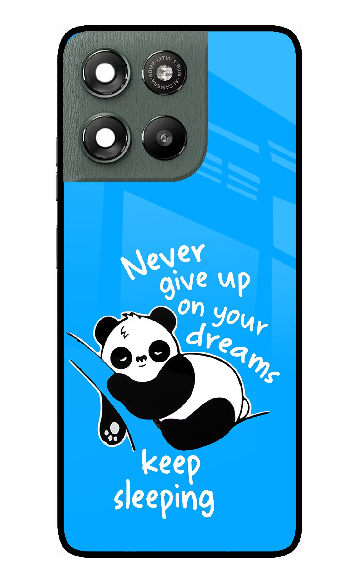Keep Sleeping Moto G67 Power 5G Glass Case Back Cover by Casekaro