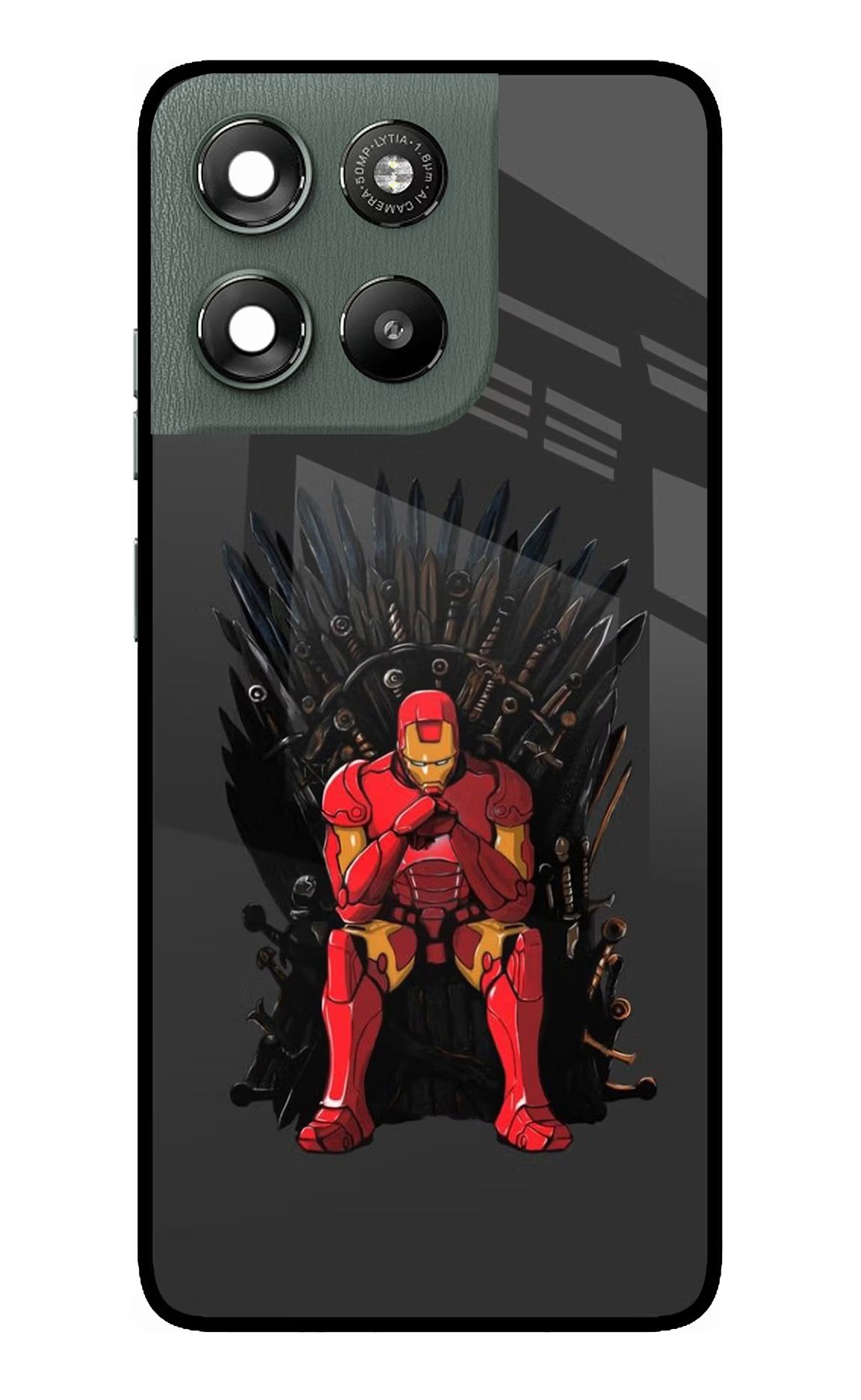 Ironman Throne Moto G67 Power 5G Glass Case