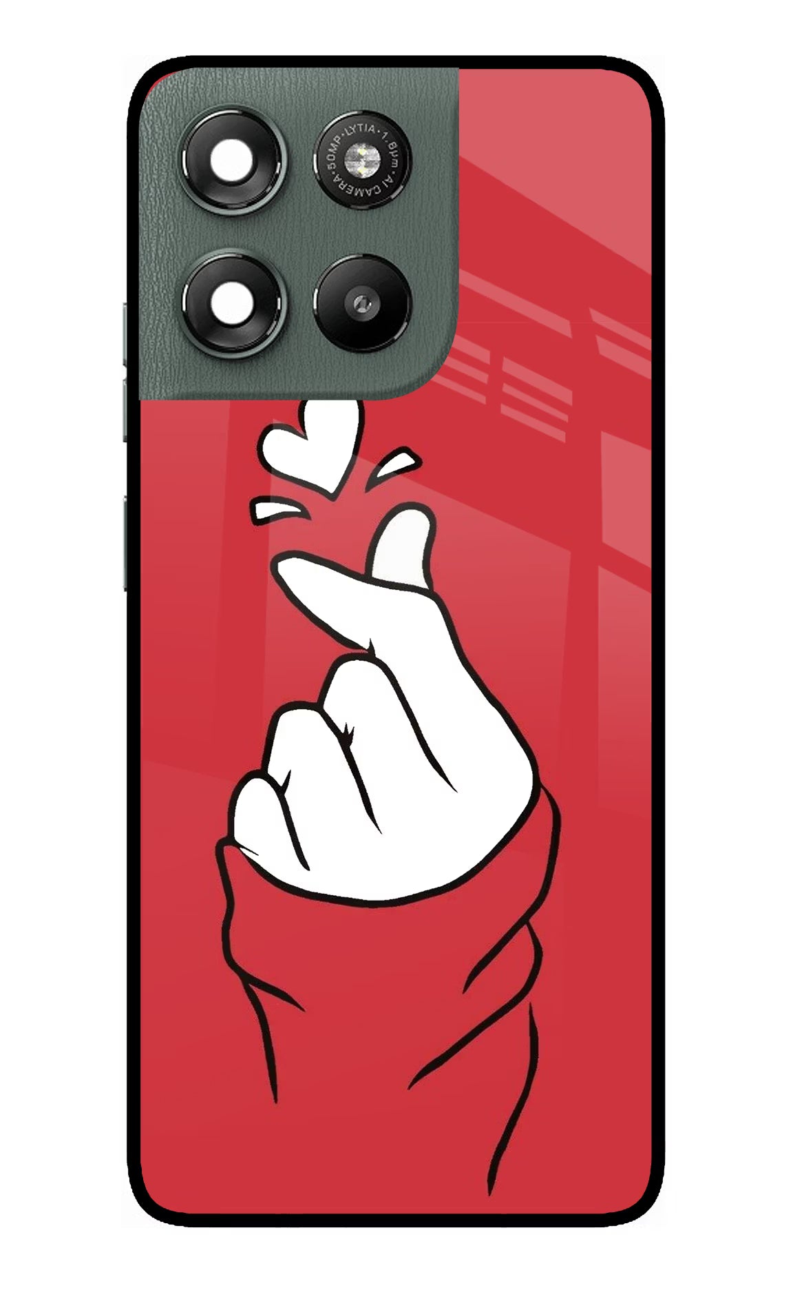Korean Love Sign Moto G67 Power 5G Glass Case