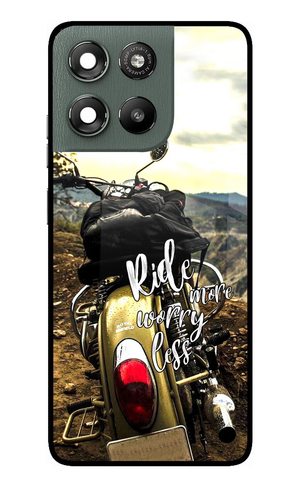 Ride More Worry Less Moto G67 Power 5G Glass Case