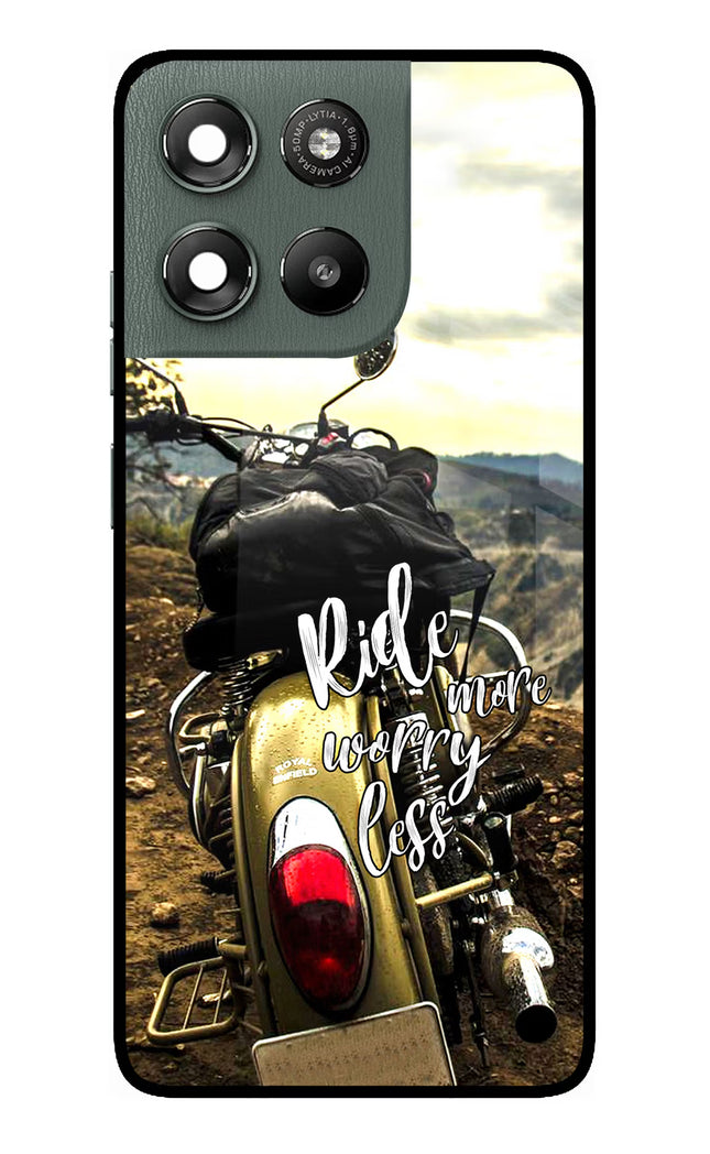 Ride More Worry Less Moto G67 Power 5G Glass Case