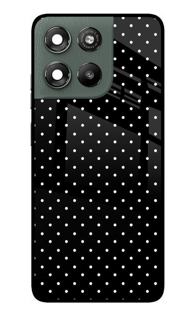 White Dots Moto G67 Power 5G Glass Case