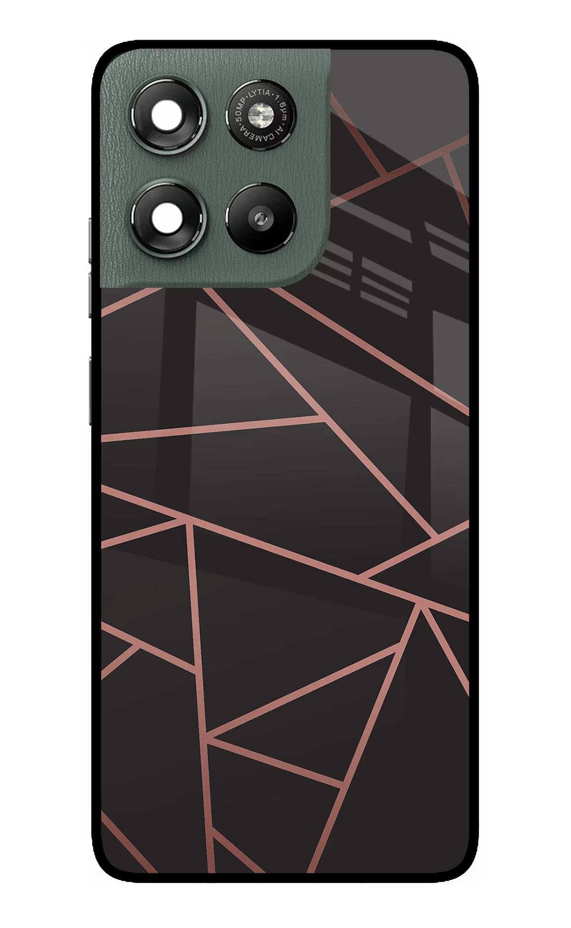 Geometric Pattern Moto G67 Power 5G Glass Case Back Cover by Casekaro