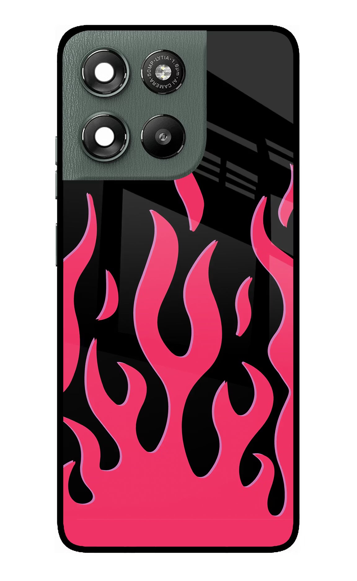 Fire Flames Moto G67 Power 5G Glass Case