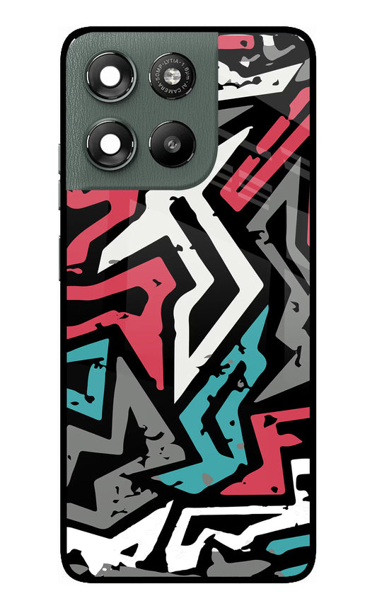 Geometric Graffiti Moto G67 Power 5G Glass Case