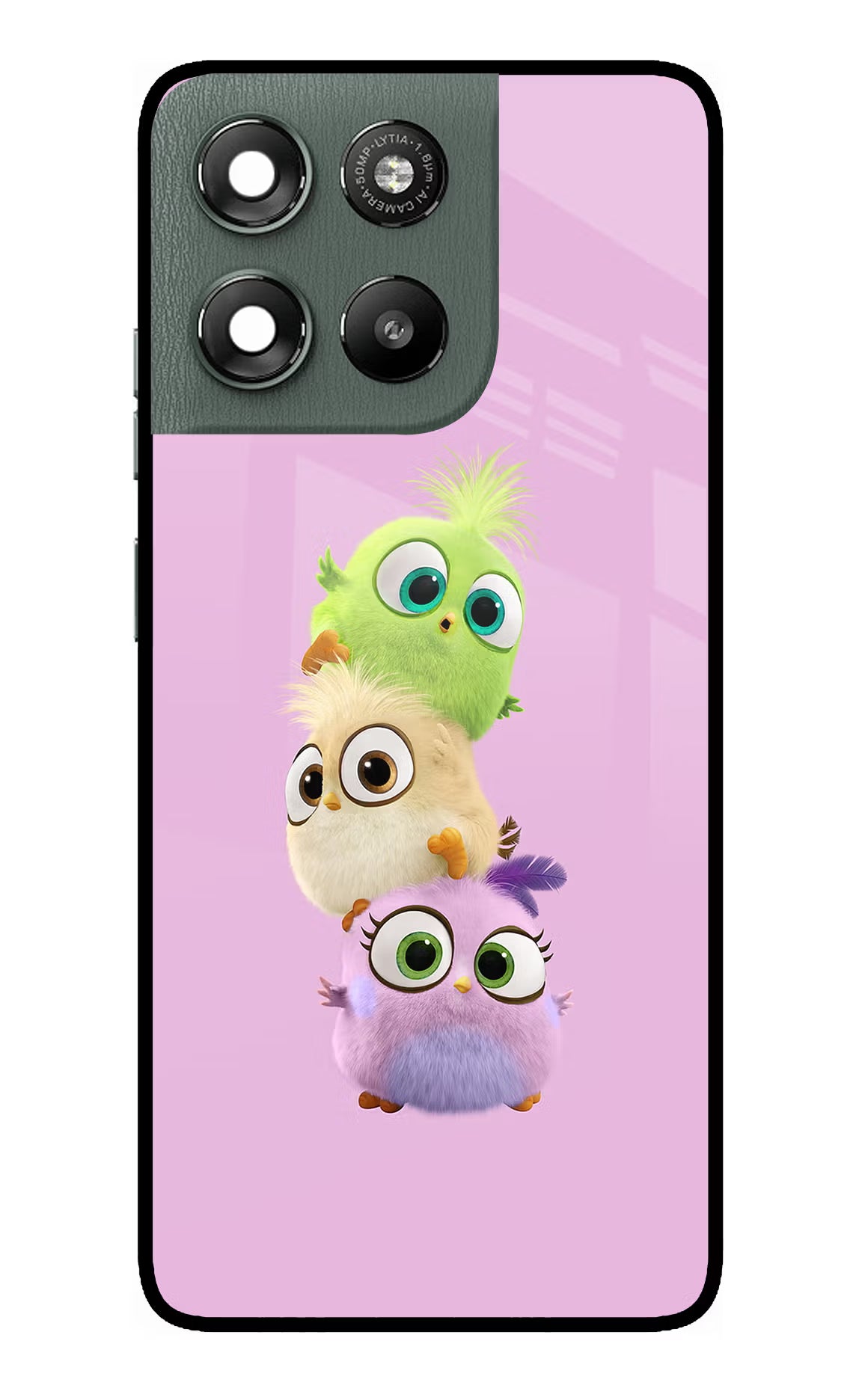 Cute Little Birds Moto G67 Power 5G Glass Case Back Cover by Casekaro