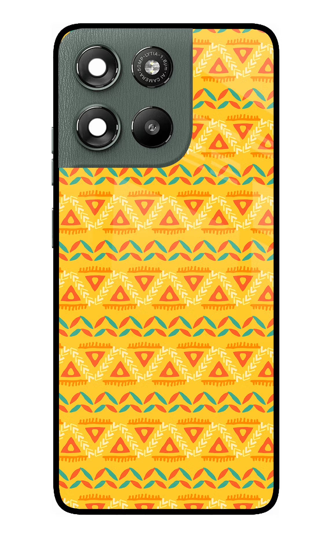 Tribal Pattern Moto G67 Power 5G Glass Case Back Cover by Casekaro