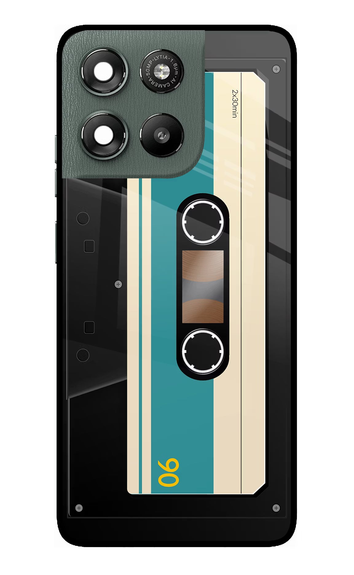 Cassette Moto G67 Power 5G Glass Case Back Cover by Casekaro