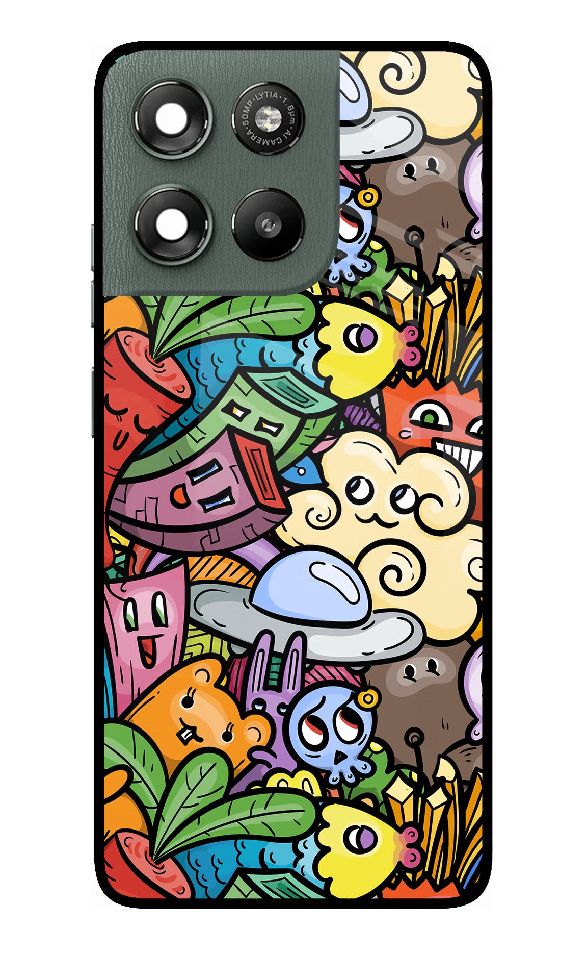 Veggie Doodle Moto G67 Power 5G Glass Case