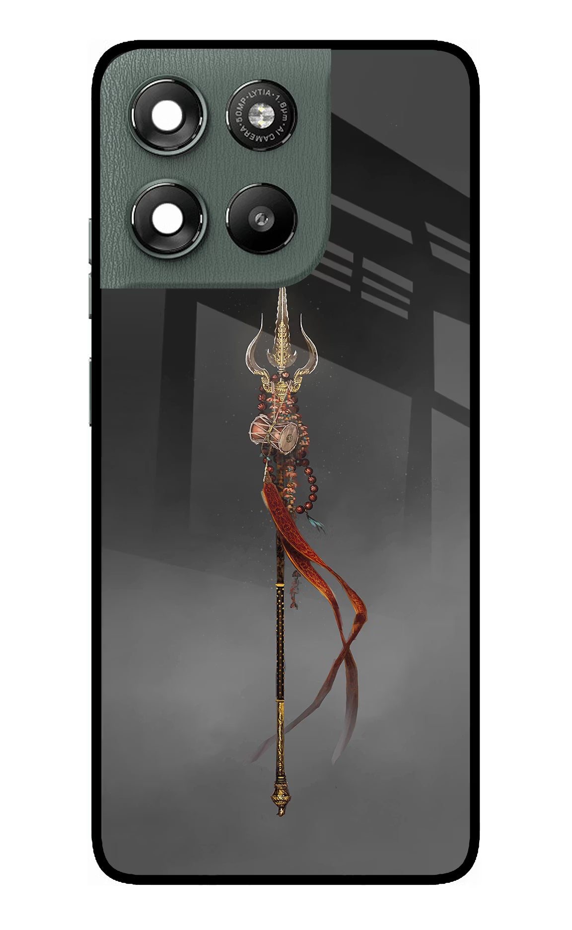 Shiv Trishul Moto G67 Power 5G Glass Case Back Cover by Casekaro