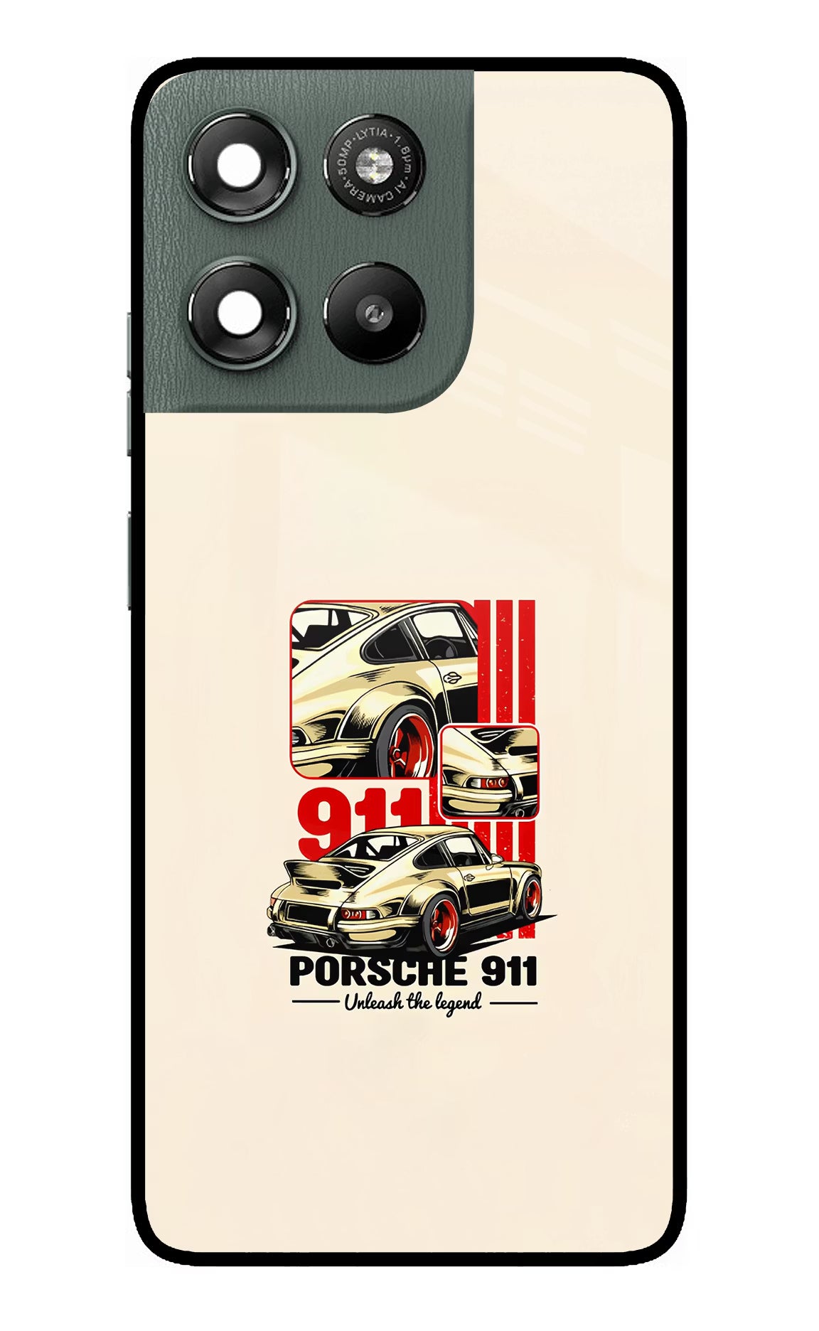 Classic Porsche 911 Moto G67 Power 5G Glass Case Back Cover by Casekaro
