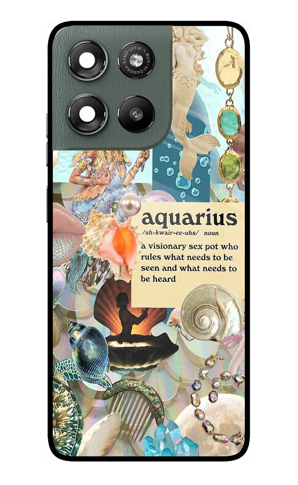 Aquarius Zodiac Moto G67 Power 5G Glass Case Back Cover by Casekaro