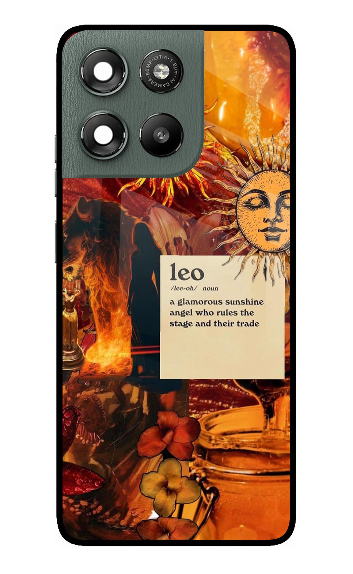 Leo Zodiac Moto G67 Power 5G Glass Case