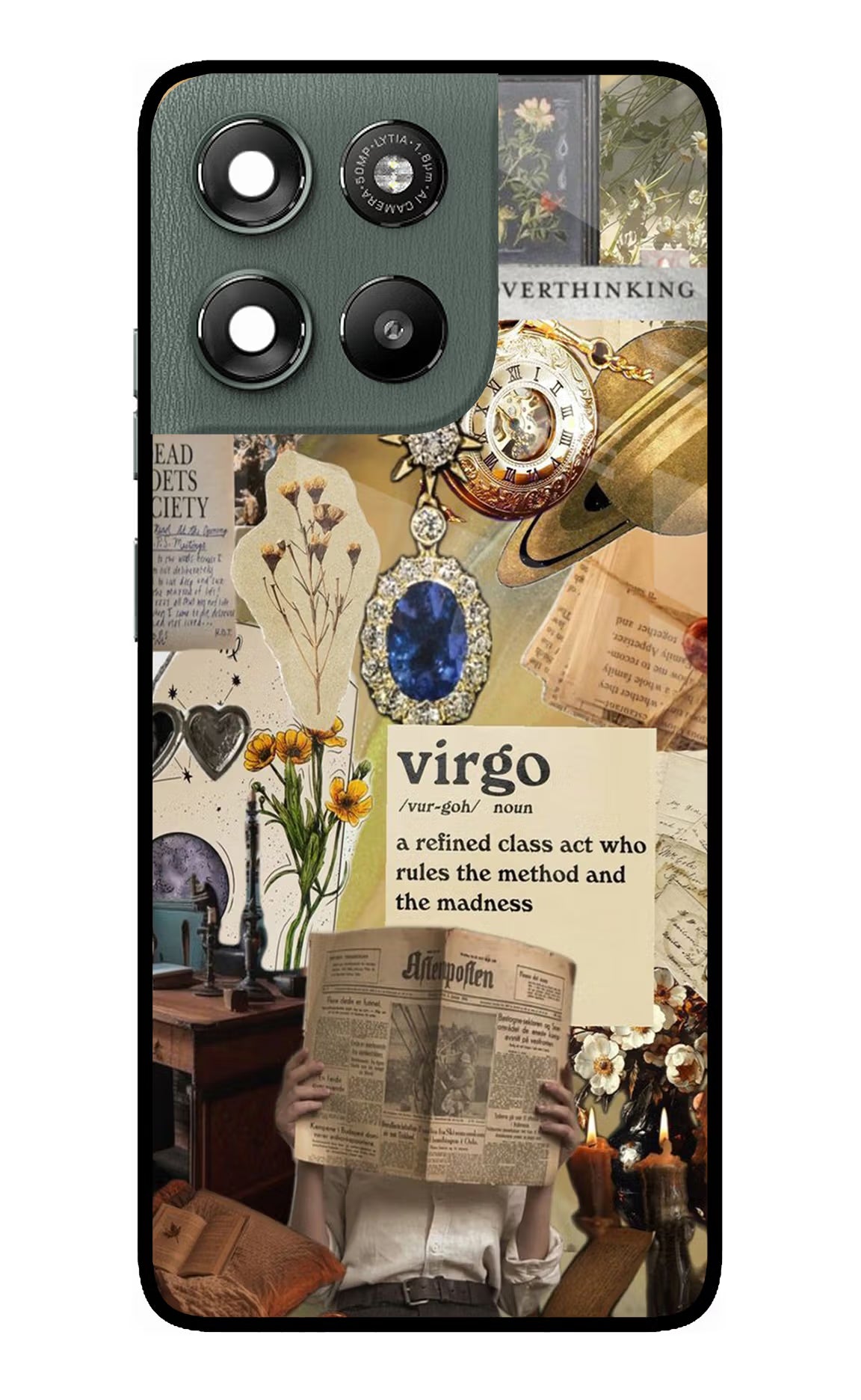 Virgo Zodiac Moto G67 Power 5G Glass Case Back Cover by Casekaro