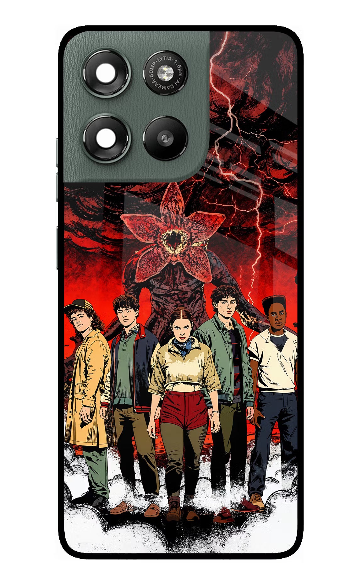 Ordinary Things Characters Moto G67 Power 5G Glass Case Back Cover by Casekaro
