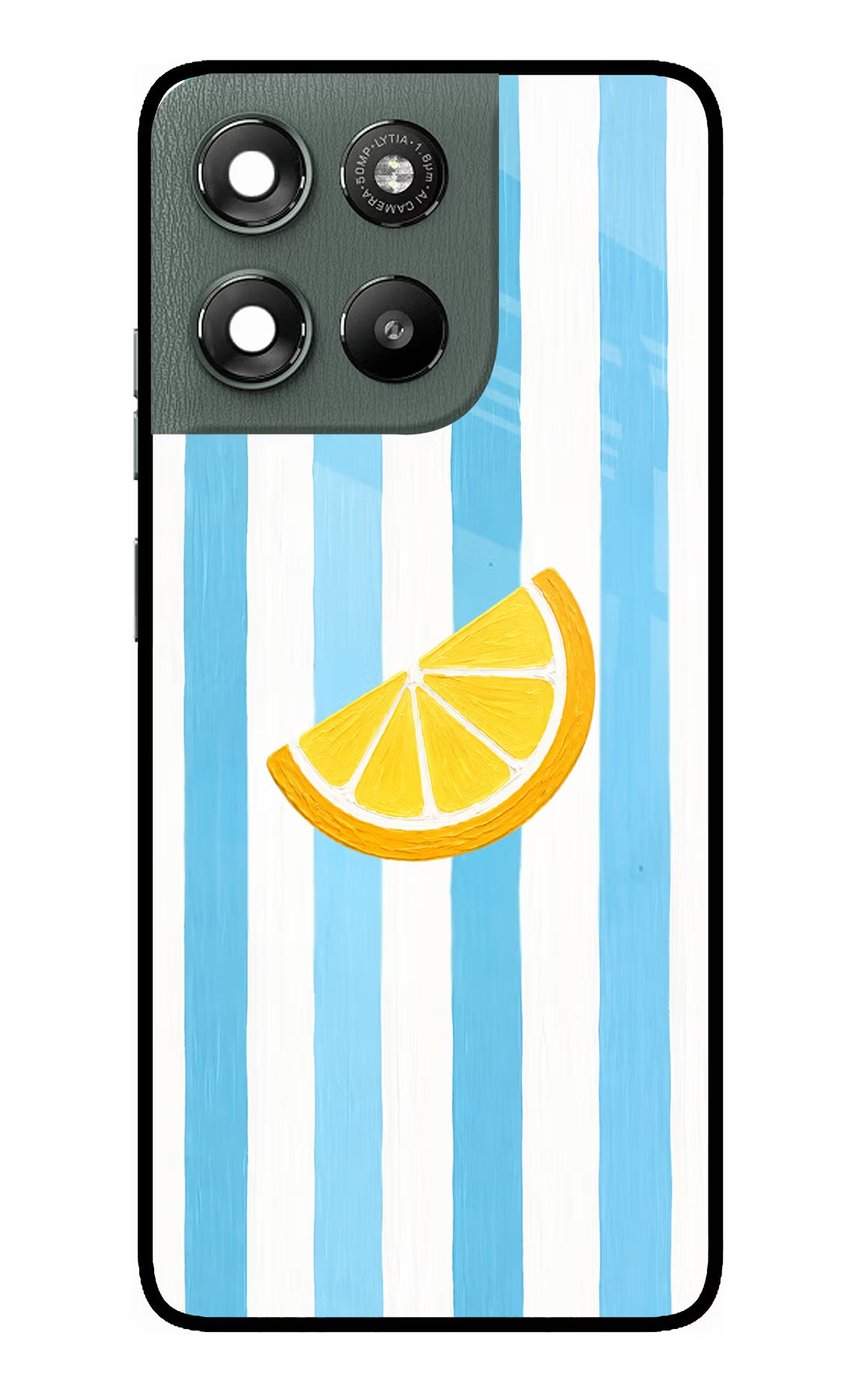 Summer Lemon Moto G67 Power 5G Glass Case Back Cover by Casekaro
