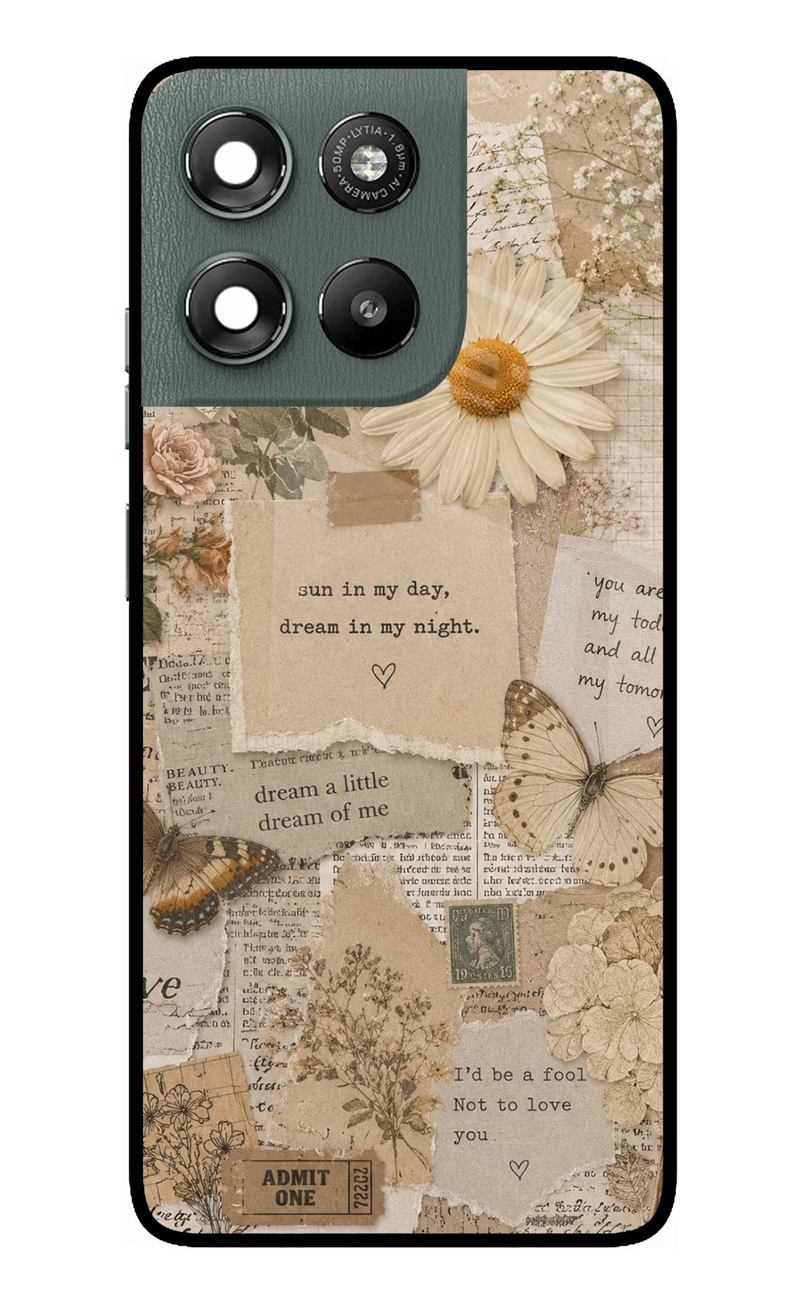 Vintage case Moto G67 Power 5G Glass Case