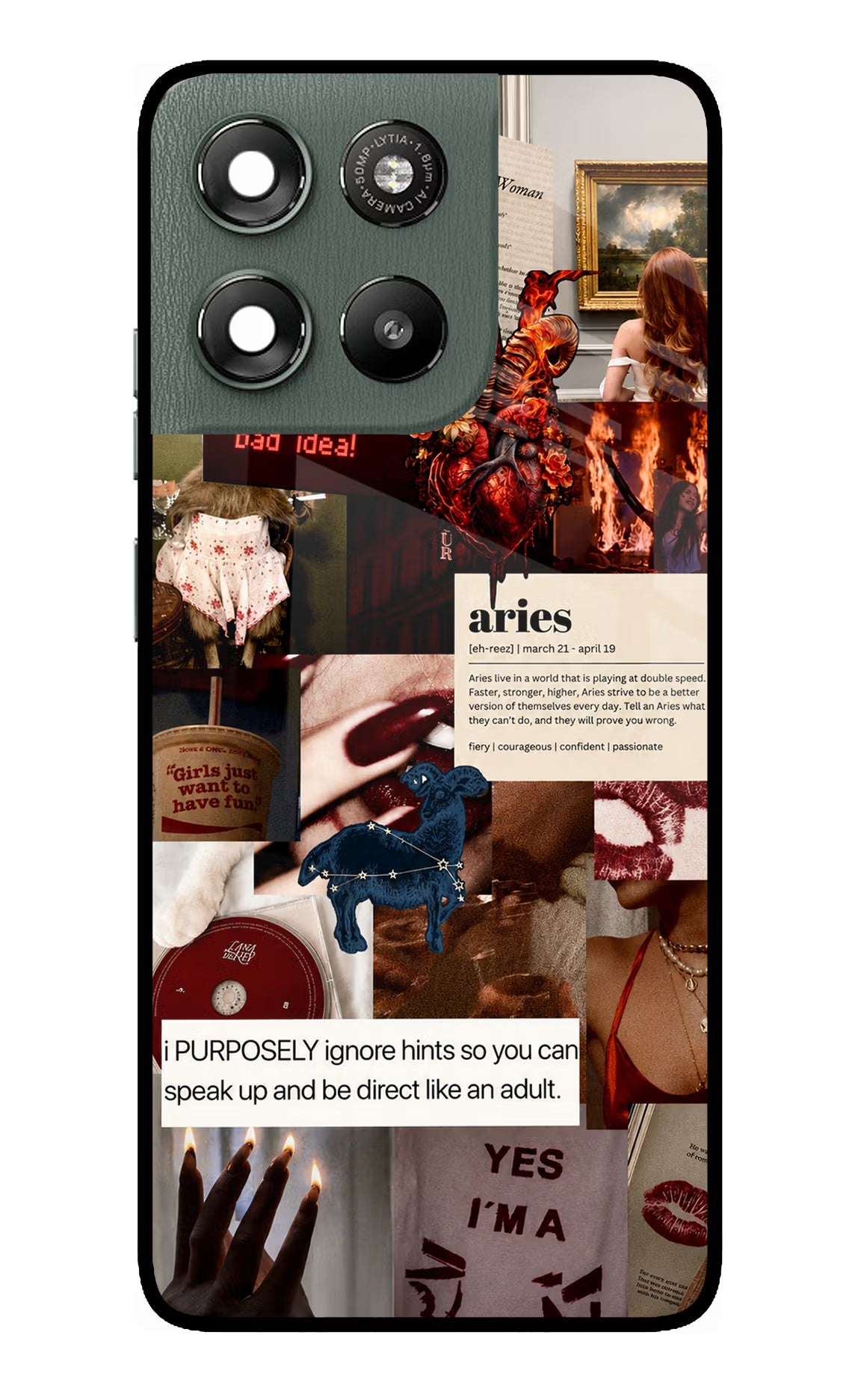 Zodiac Aries Moto G67 Power 5G Glass Case