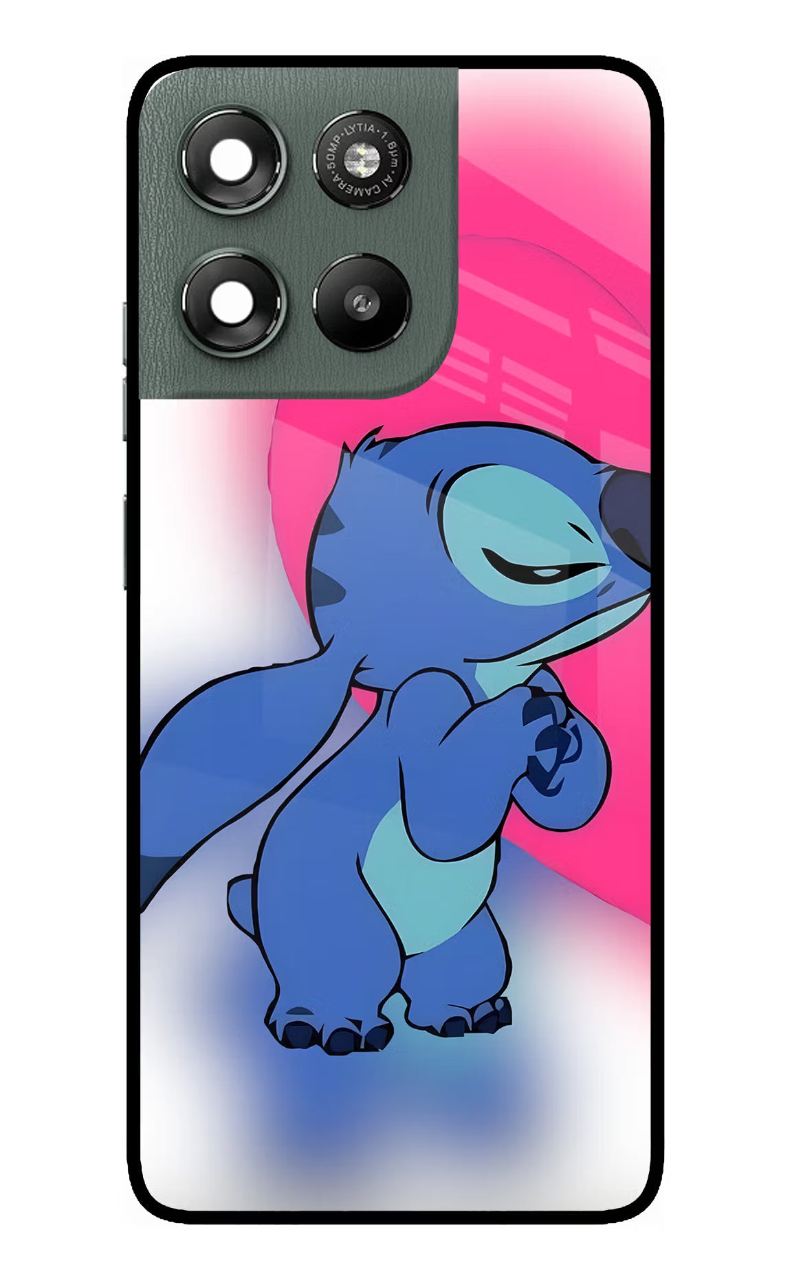 Stitch Hug Moto G67 Power 5G Glass Case