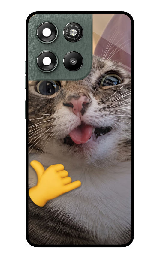 Silly Cat Call Moto G67 Power 5G Glass Case