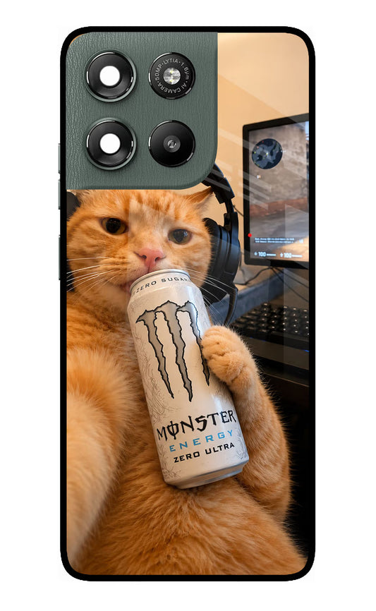 Gamer Cat Energy Moto G67 Power 5G Glass Case