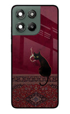 Midnight Cat Moto G67 Power 5G Glass Case