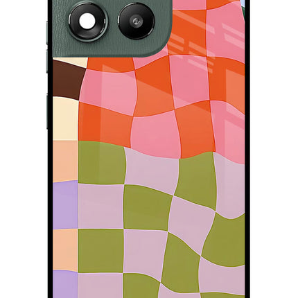 Wavy Grid Moto G67 Power 5G Glass Case
