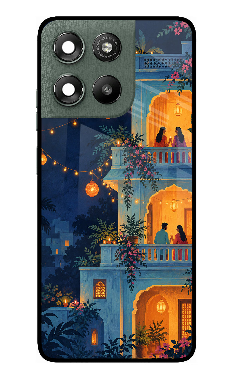 Balcony Glow Moto G67 Power 5G Back Cover, Glass case