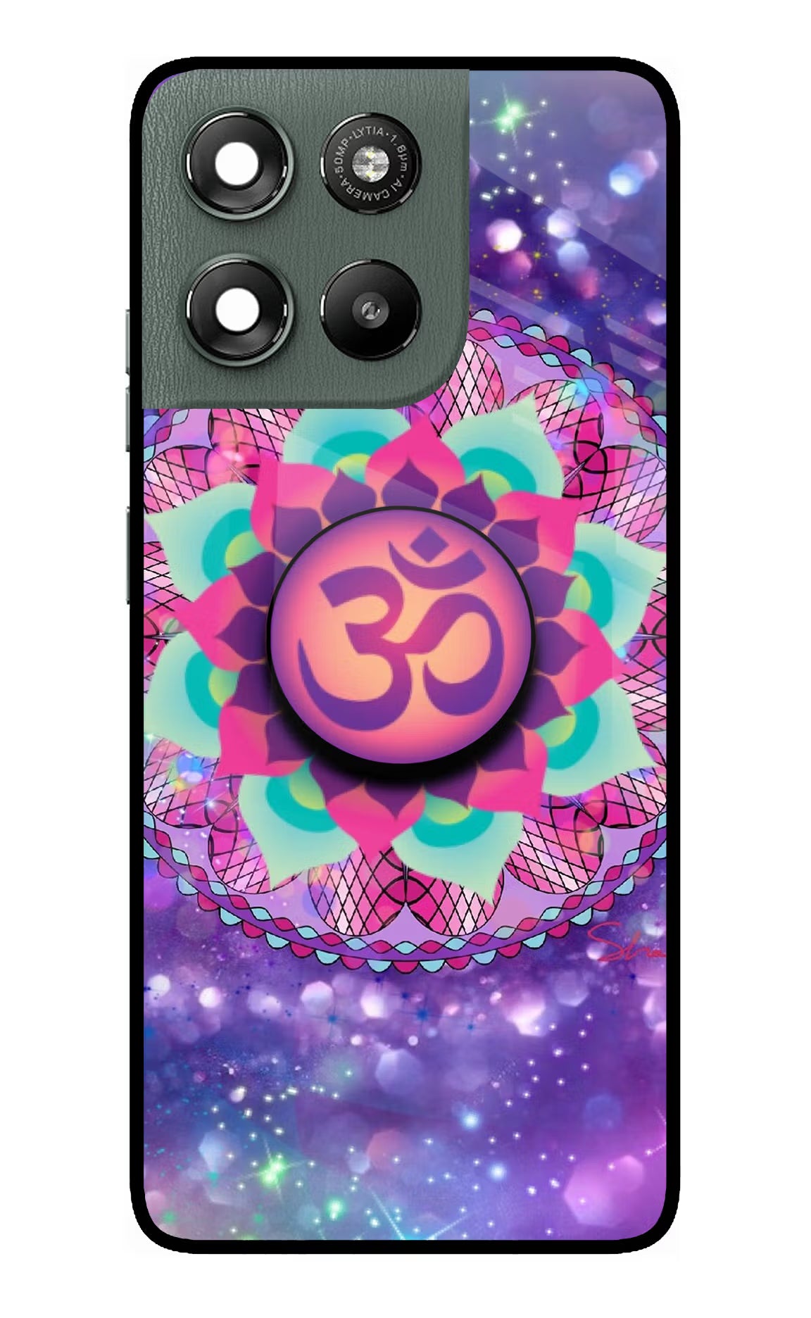 Om Purple Moto G67 Power 5G Pop Case by Casekaro