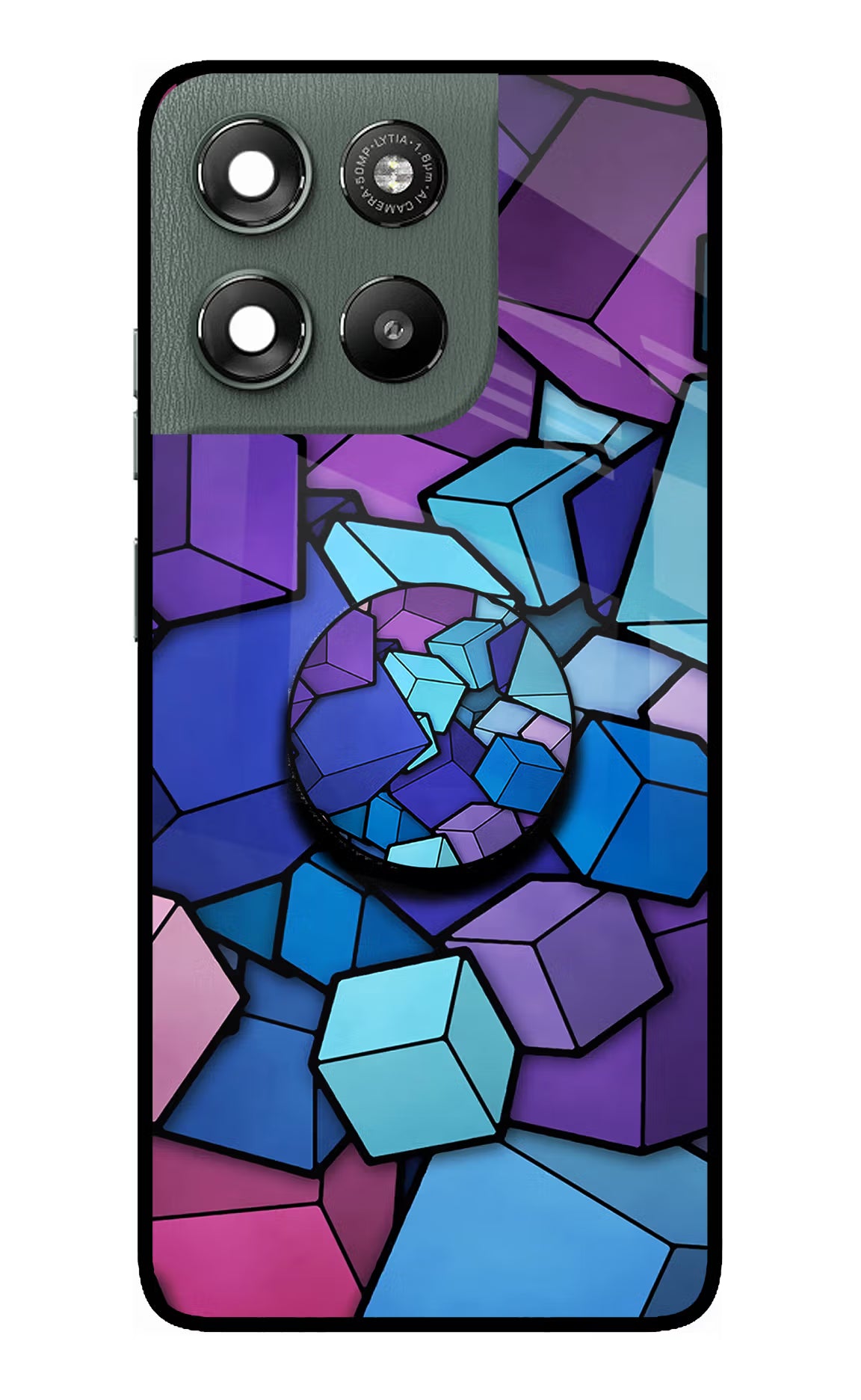 Cubic Abstract Moto G67 Power 5G Pop Case by Casekaro