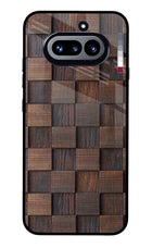 Wooden Cube Design Nothing Phone 4a Glass Case