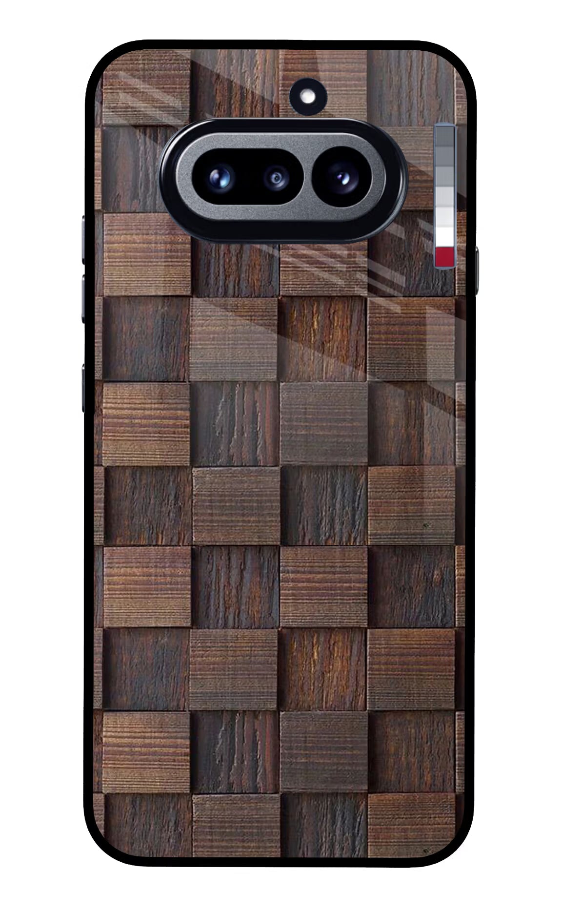 Wooden Cube Design Nothing Phone 4a Glass Case Back Cover by Casekaro
