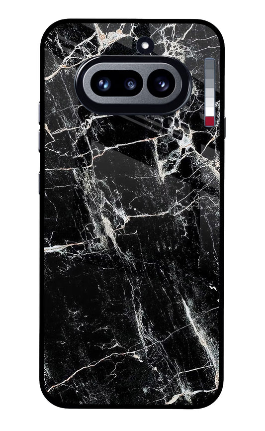 Black Marble Texture Nothing Phone 4a Glass Case