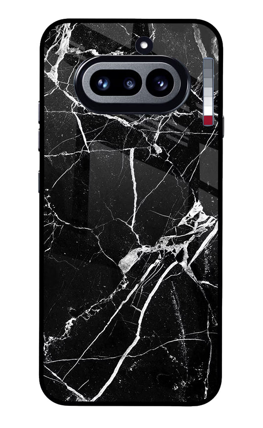 Black Marble Pattern Nothing Phone 4a Glass Case