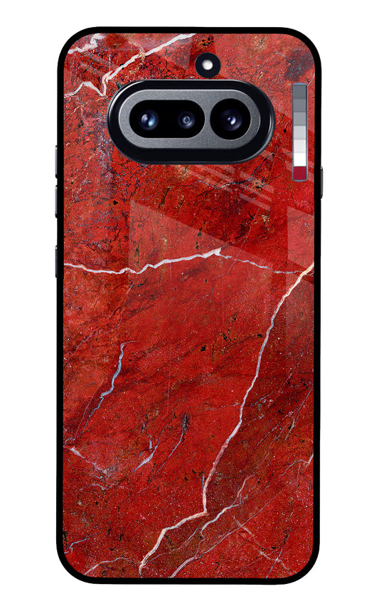 Red Marble Design Nothing Phone 4a Glass Case