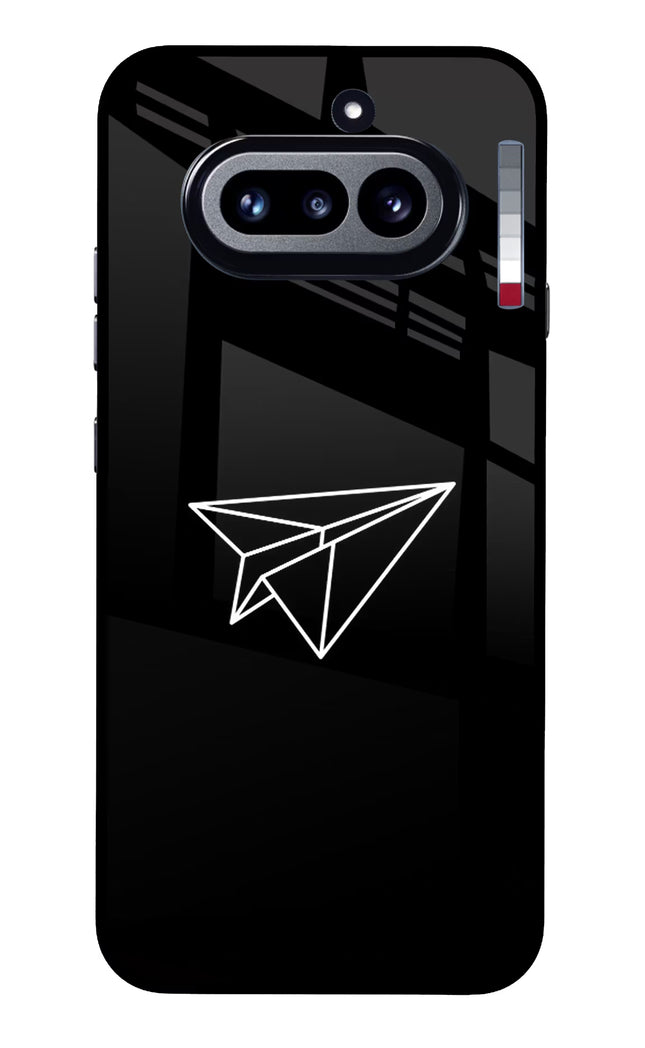 Paper Plane White Nothing Phone 4a Glass Case