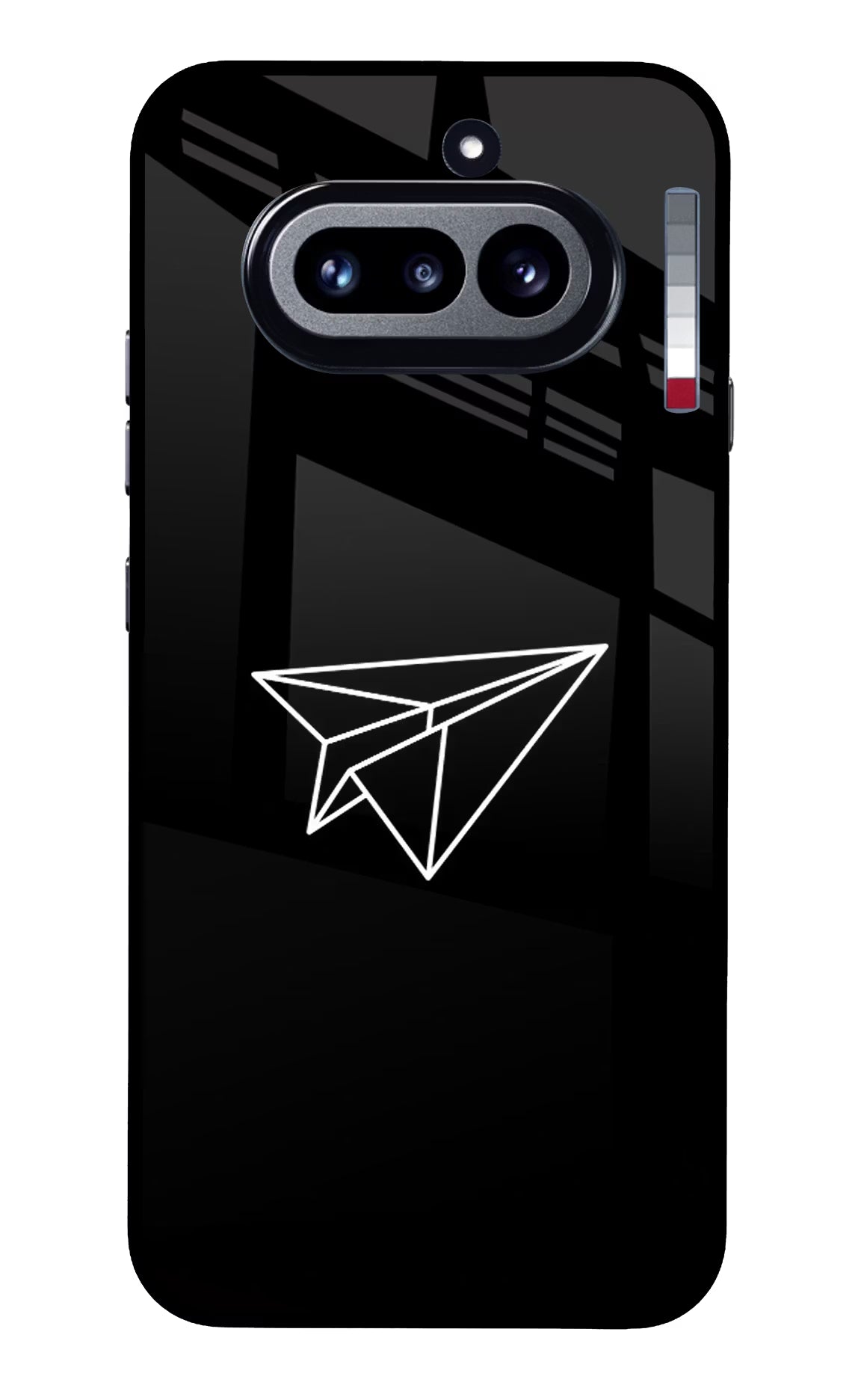 Paper Plane White Nothing Phone 4a Glass Case Back Cover by Casekaro