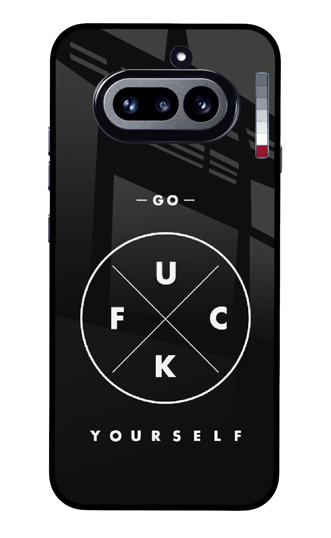 Go Fuck Yourself Nothing Phone 4a Glass Case Back Cover by Casekaro