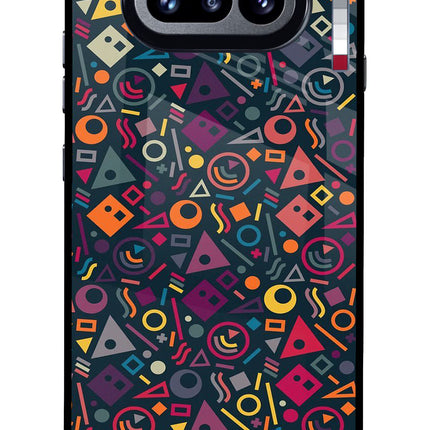 Geometric Abstract Nothing Phone 4a Glass Case Back Cover by Casekaro