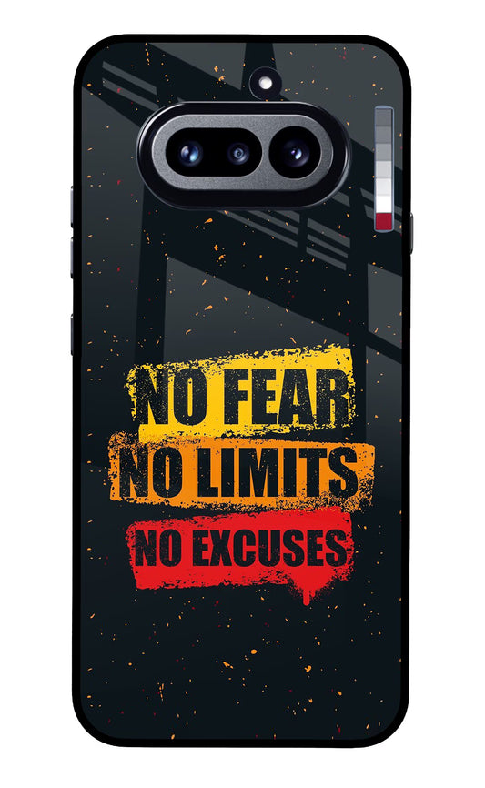No Fear No Limits No Excuse Nothing Phone 4a Glass Case