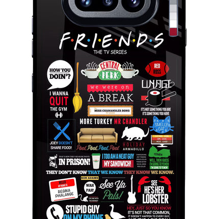 FRIENDS Nothing Phone 4a Glass Case Back Cover by Casekaro