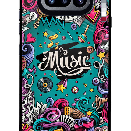Music Graffiti Nothing Phone 4a Glass Case Back Cover by Casekaro
