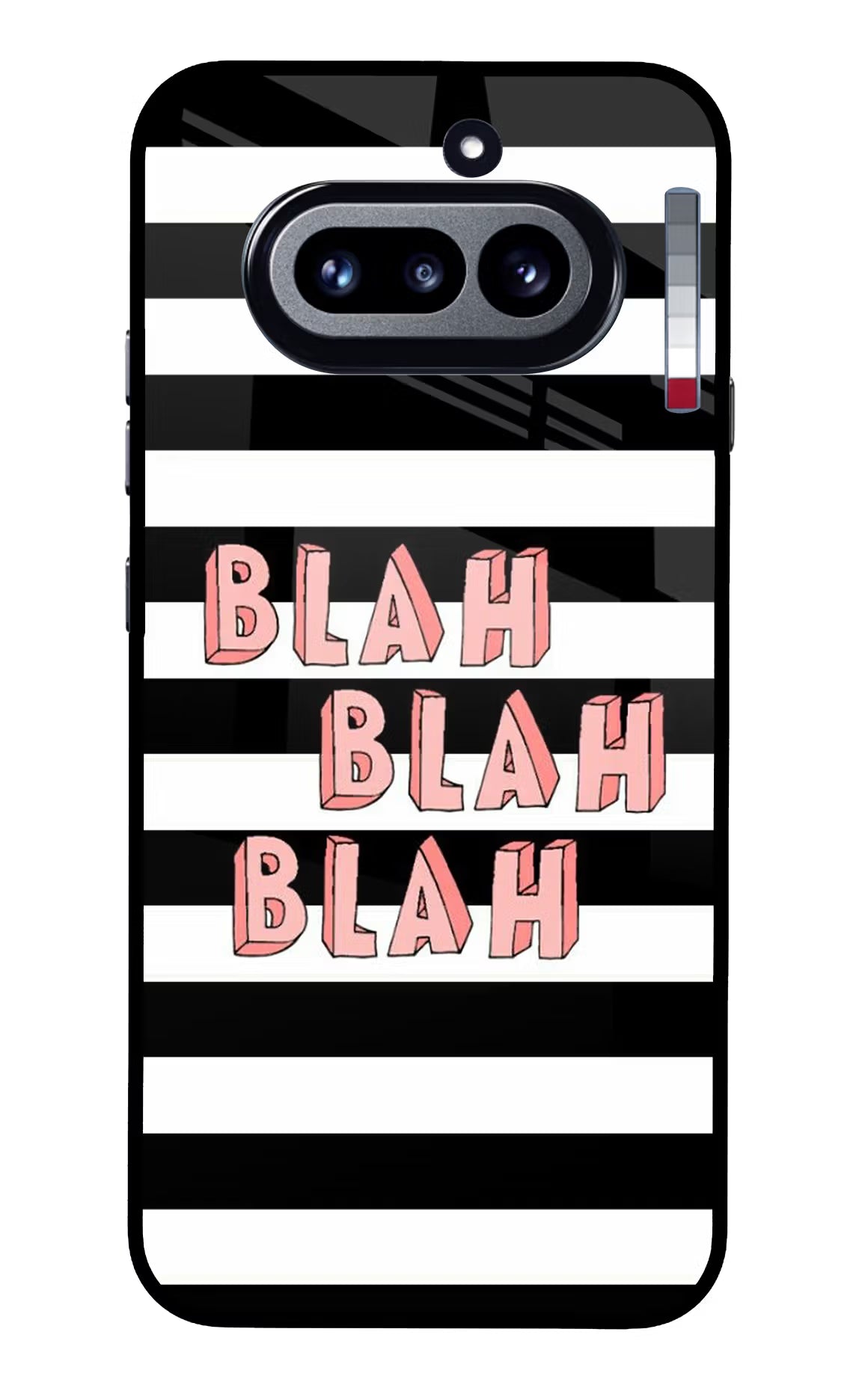 Blah Blah Blah Nothing Phone 4a Glass Case Back Cover by Casekaro